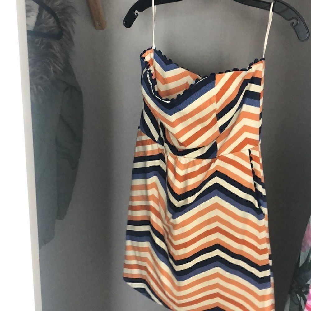 Judith March vintage striped strapless dress